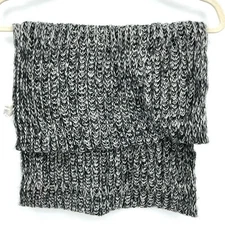 Forever 21 Black White Variegated Loose Knit Infinity Scarf 60" Long x 20" Wide