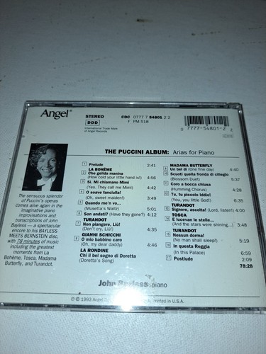 CD Das Puccini-Album: Arien für Klavier von John Bayless (1993 Angel) klassisch - Bild 2 von 4