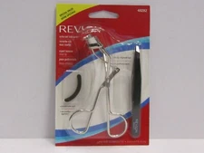 Revlon Extra Curl Lash Curler + 1 Refill + Expert Tweezer Slant Tip Brand New
