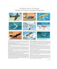 MALDIVES, Classics Of Aviation, Souvenir Stamp Sheet Of 9 Stamps MNH Scott #9802