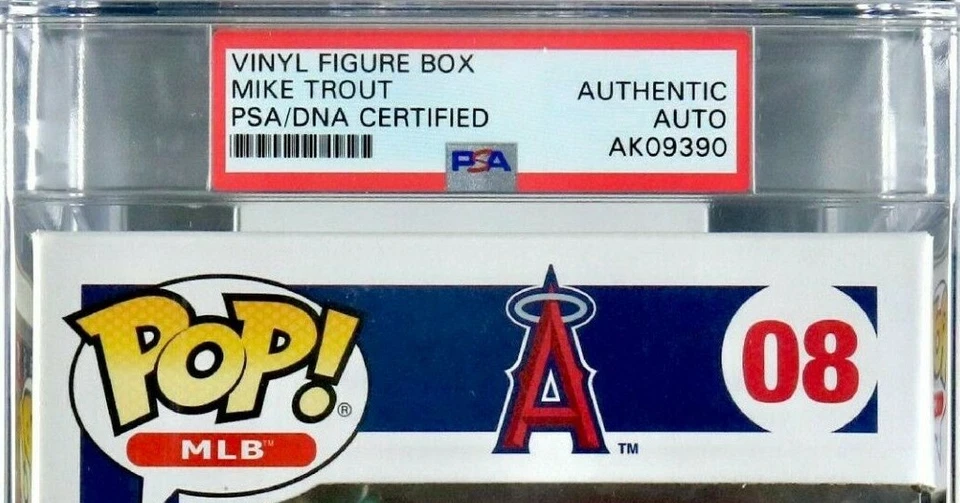 MLB MIKE TROUT HAND SIGNED ENCAPSULATED FUNKO POP #08 SLABBED PSA MLB COA RARE - Image 4 of 4