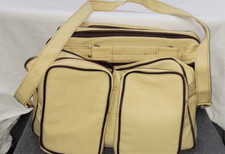 Camera Travel Bag Vintage Zipper Multi Compartment Padded 13"W x 7.5"H x 10"D