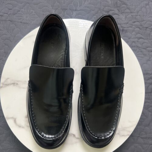 By Far Rafael Almond-Toe Slip-On Loafers Genuine Leather Women Black SZ 37 Prepp - Picture 3 of 16