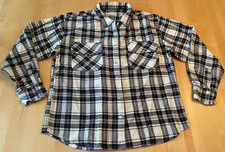 NWT GAP KIDS PLAID LS BLACK CREAM HEAVY FLANNEL SHIRT SZ XXL