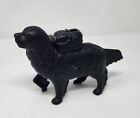 Vintage Cast Iron St. Bernard Newfoundland Rescue Dog Coin Bank