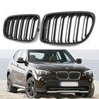 Calandre Avant Noir Brillant pour BMW X1 E84 2010-2015 Grille Sport Double Lames