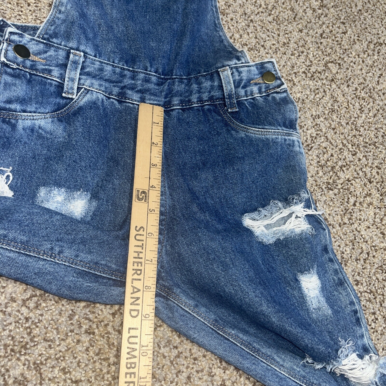 Youth Girls JuJu Bandeira Bob Banderia Denim Overalls Size 16 - View 10