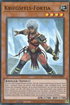 Kriegsfels-Fortia BLVO-DE093 Super Rare Blazing Vortex Yugioh Karte Deutsch