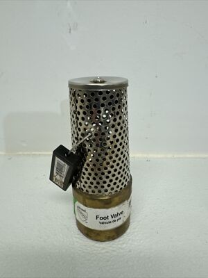 1 1/2  Brass Foot Valve W/stainless Steel Screen Star Water Systems