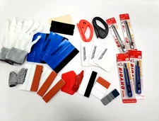 Vinyl Wrap Squeegee Gloves Windoe Tint Installation Application Cut Tool Kit