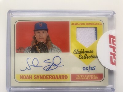 2018 Topps Heritage Noah Syndergaard Clubhouse Collection Auto Relic 2/25 Sealed