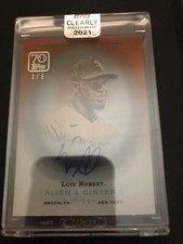 Luis Robert 2021 Topps Clearly Allen & Ginter Orange Auto /5