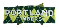 Portland Timbers Fan Scarf Yellow Green Argyle Soccer MLS Futbol