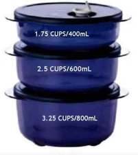 Tupperware Vent N Serve Medium Round Container Set New