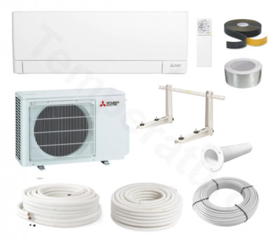 Mitsubishi Standard Split Klimaanlage Komplett-Set 2,5 kW A+++/A++ WiFi R32