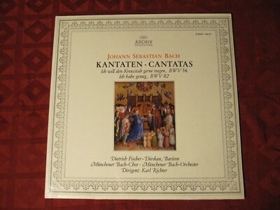 LP DIETRICH FISCHER-DIESKAU Bach Kantaten K. Richter STEREO ARCHIV 198477 GER NM