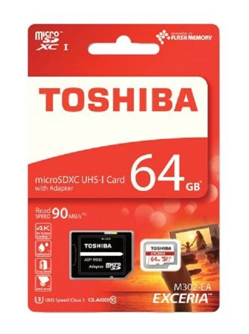 Toshiba 64GB EXCERIA M302 MicroSD - THN-M302R0640EA - Image 2 of 3