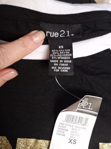 Rue21 Long Sleeve Hustle T-Shirt Size XS - Picture 8 of 10