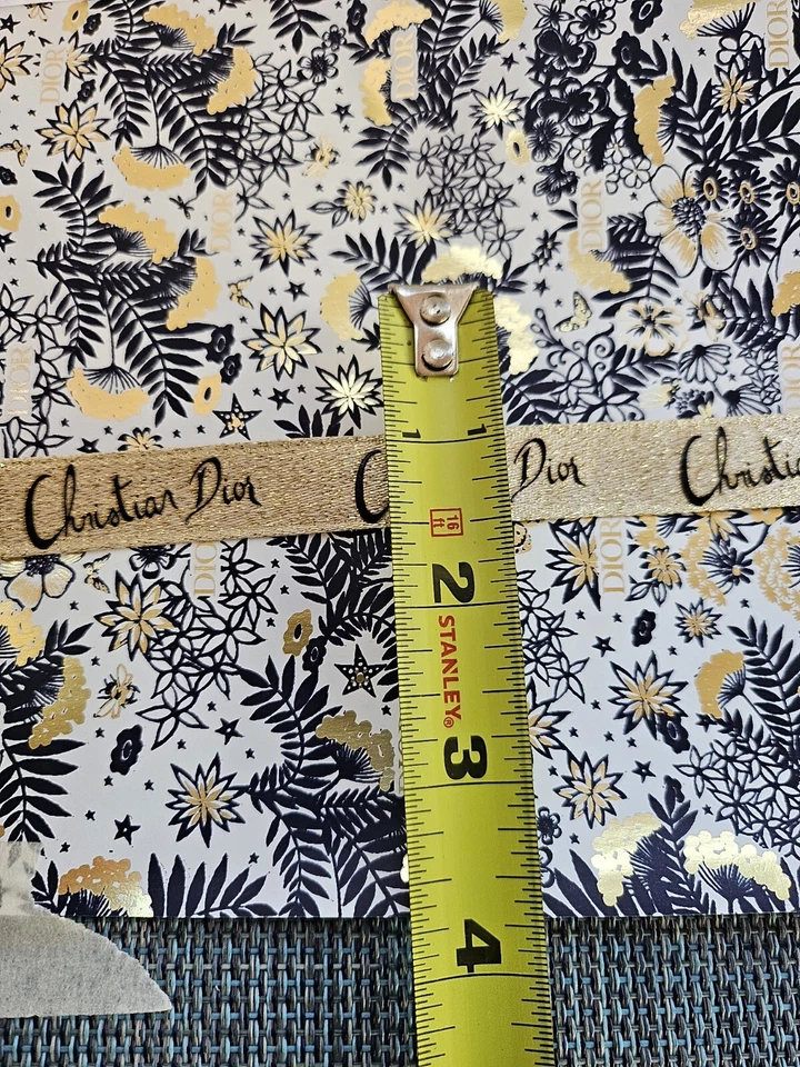 Gold & Black Ribbon DIOR –Ribbon Gold w/ Black Lettering SOLD BY 3 YARDS - Image 4 of 4