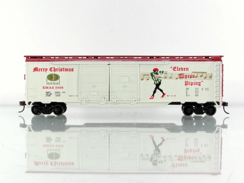 HO Scale 12 Days Christmas *ELEVEN PIPERS PIPING* Box Car - Con-Cor 02008H *RARE - Image 2 of 4
