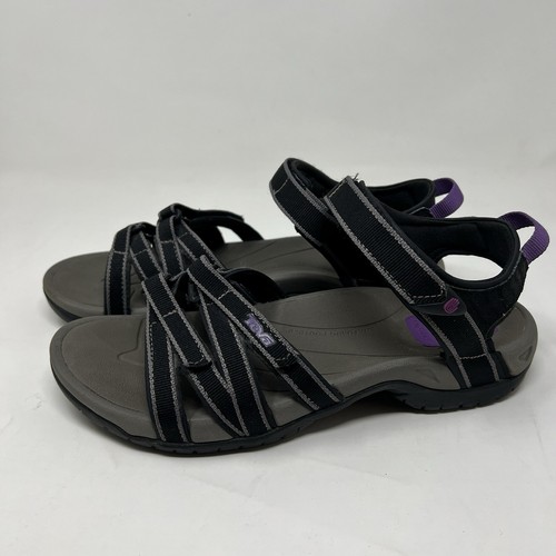 Teva Tirra Sport Sandals Women’s 9.5 Black Purple Comfort Water Hiking