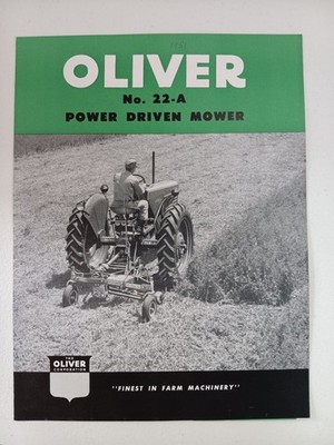 Oliver No. 22A Power Driven Mower Tractor  Dealers Sales Brochure  1951