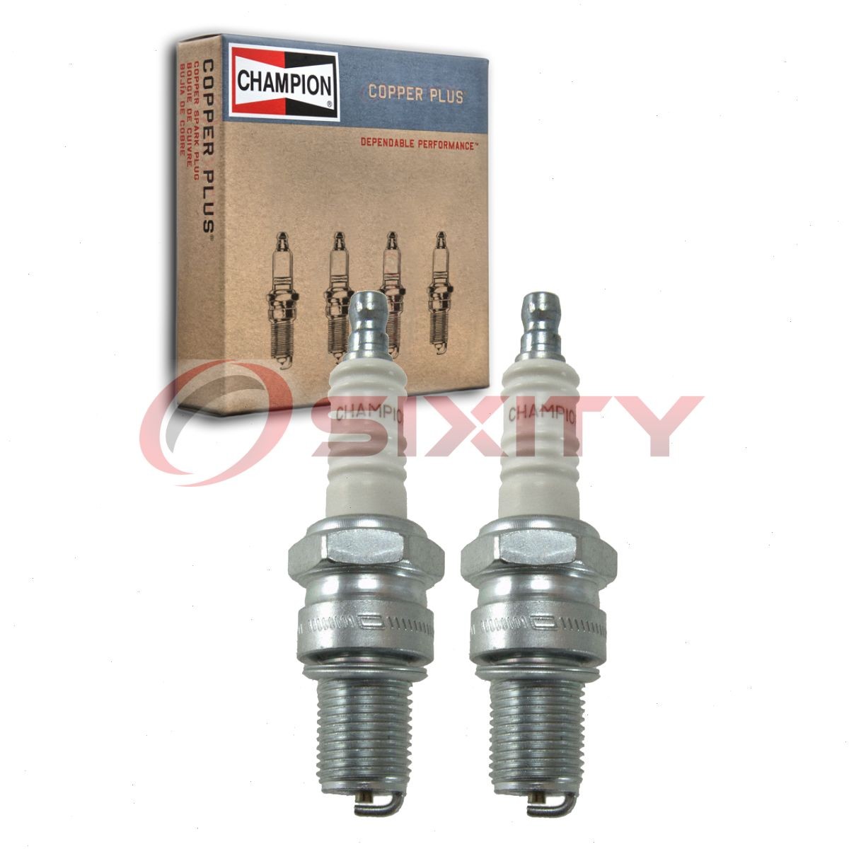 2 pc Champion Copper Plus Spark Plugs for 1960-1961 Berkeley B105 0.7L L2 nr