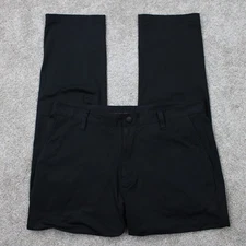 Rhone Commuter Pants Mens 32 Black 100% Polyester Golf Straight Leg 30" inseam