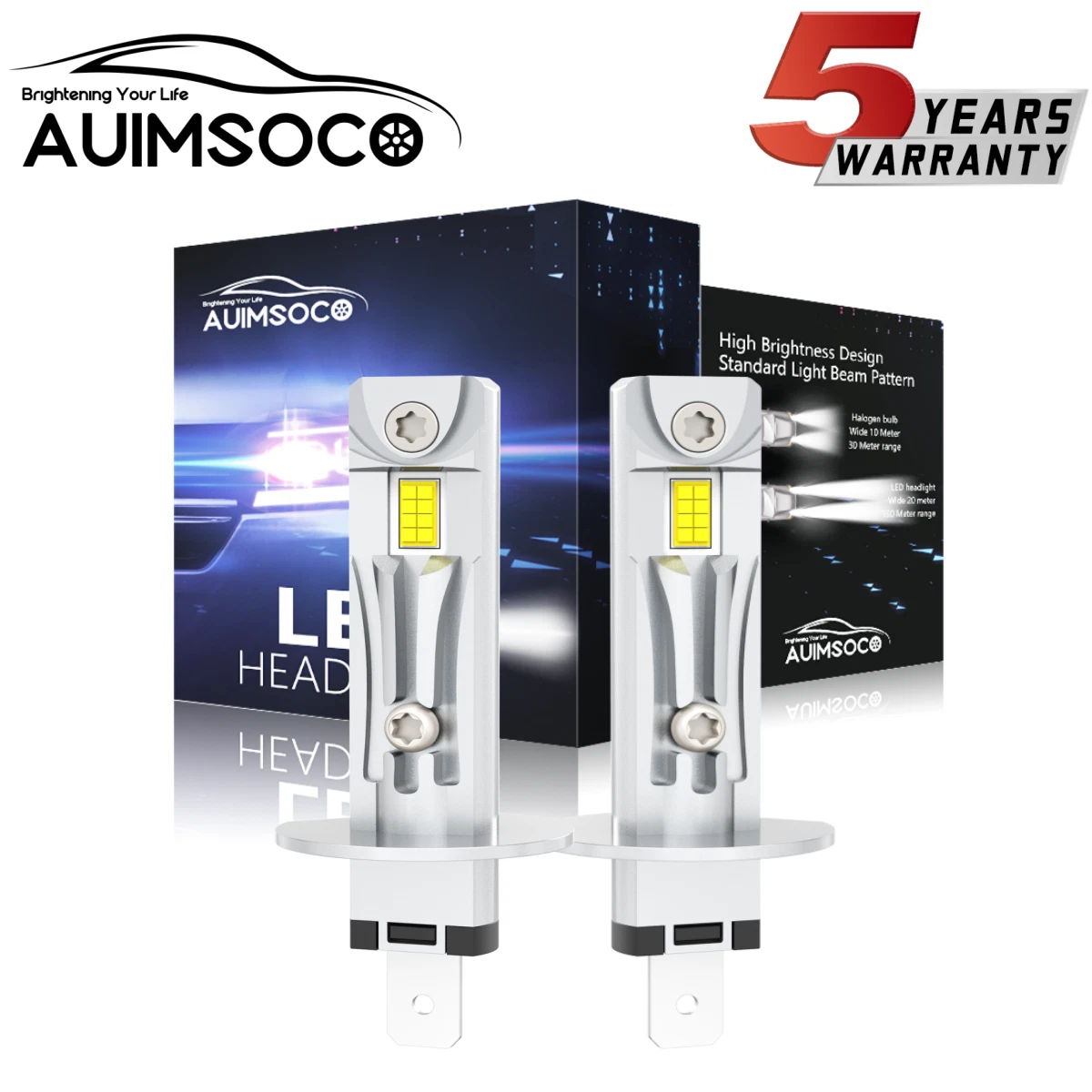 For Volkswagen Amarok 2011-2019 LED Headlight Light Bulbs High Beam Xenon White