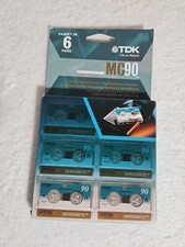 TDK MC90 Microcassette Package of 6, New, Unused, 90 Minutes Micro Cassettes