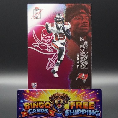 2025 Topps Signature Class - Tez Johnson, #124, Magenta Refr Chrome, RC, #/250