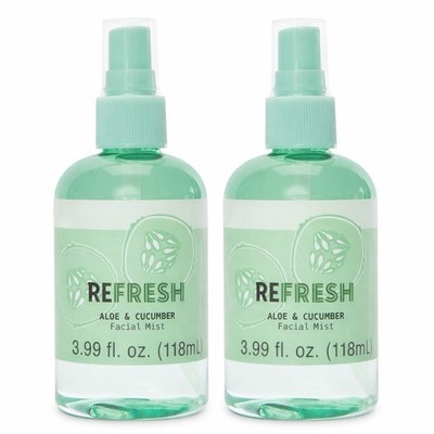 Refresh Aloe & Cucumber Facial Mist Spray 3.99 oz Each   2 Pack (7.98 oz Total)