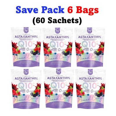 6x JOJI Astaxanthin Q10 Plus Collagen Mixed Berry Powder Drink Secret Young
