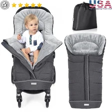 Weatherproof Toddler Footmuff Strollers Anti-Slip Warm Plush Liner All-Season US