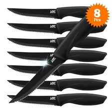 8 Piece Stainless Knife Set Professional Serrated Steak Knives Kitchen Tools USA
