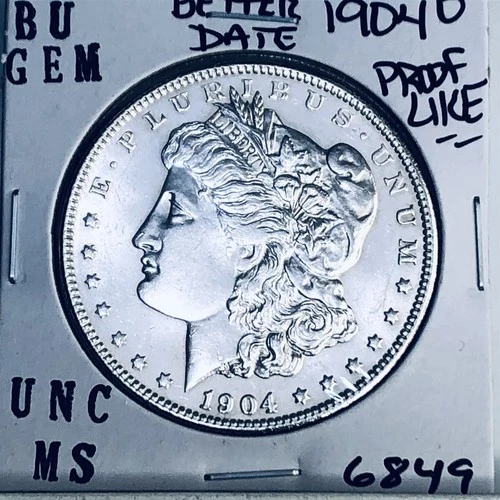 1904 O BU GEM MORGAN SILVER DOLLAR UNC MS+++ U.S. MINT RARE COIN 6849