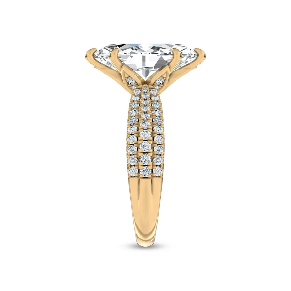 14 Karat Gelbgold IGI Lab Grown Diamant Verlobungsring Damen 2,55 kt Marquise... - Bild 3 von 4