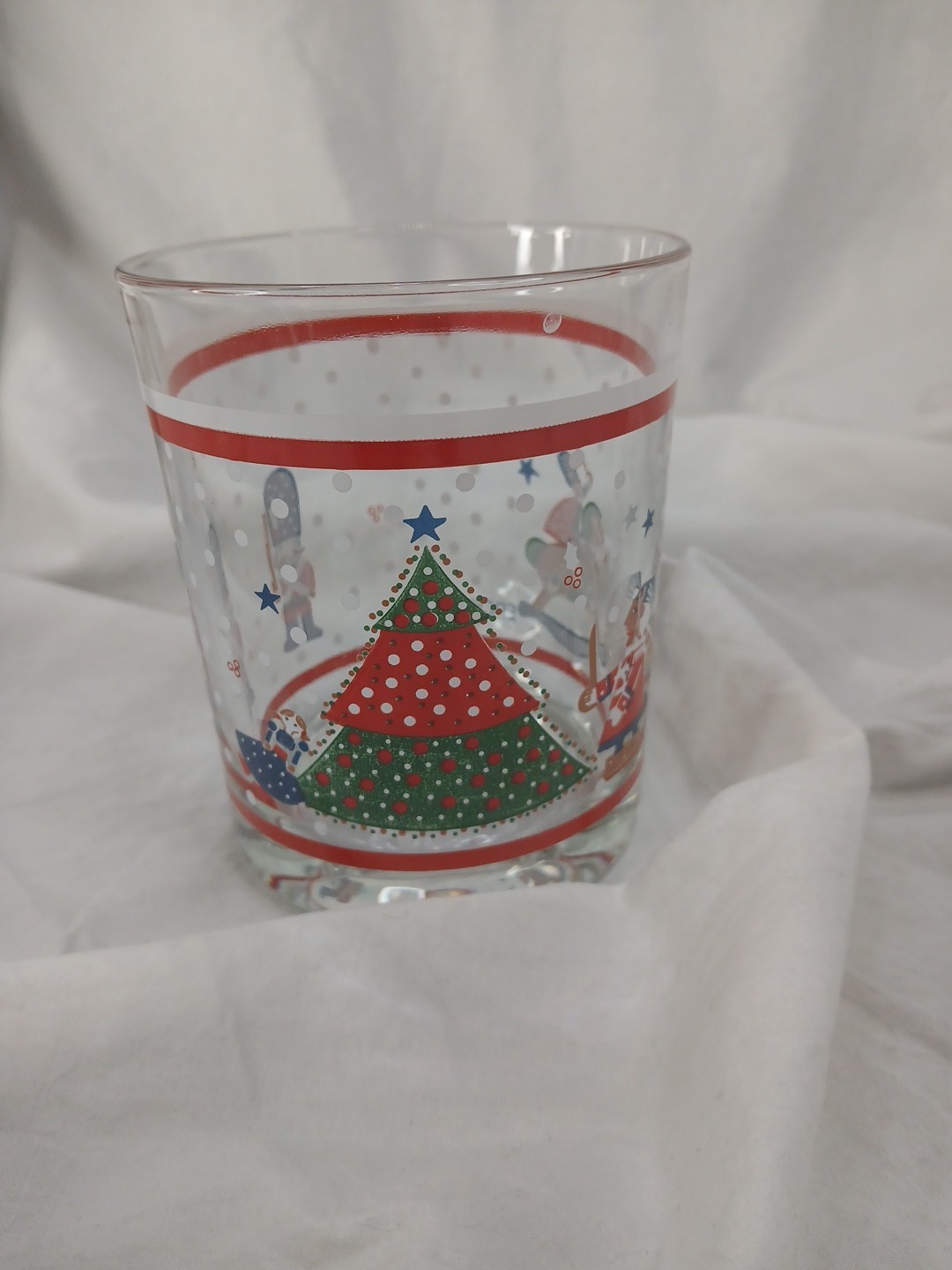 VTG EPOCH Nutcracker Christmas Glass 'Twas The Night Before Christmas' Barware
