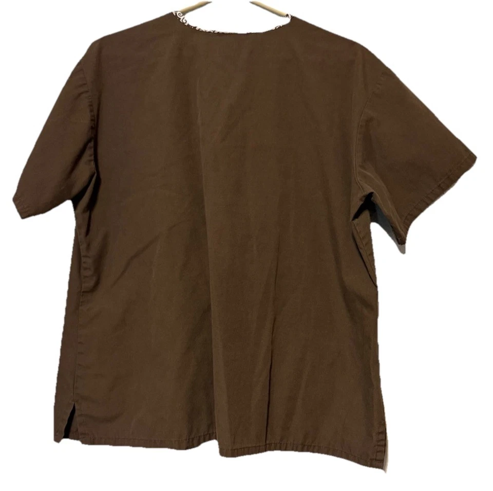 Blusa Médica Blusa Médica Landau Mujer Manga Corta Cuello en V Bolsillos Talla Grande Foto 4 de 4