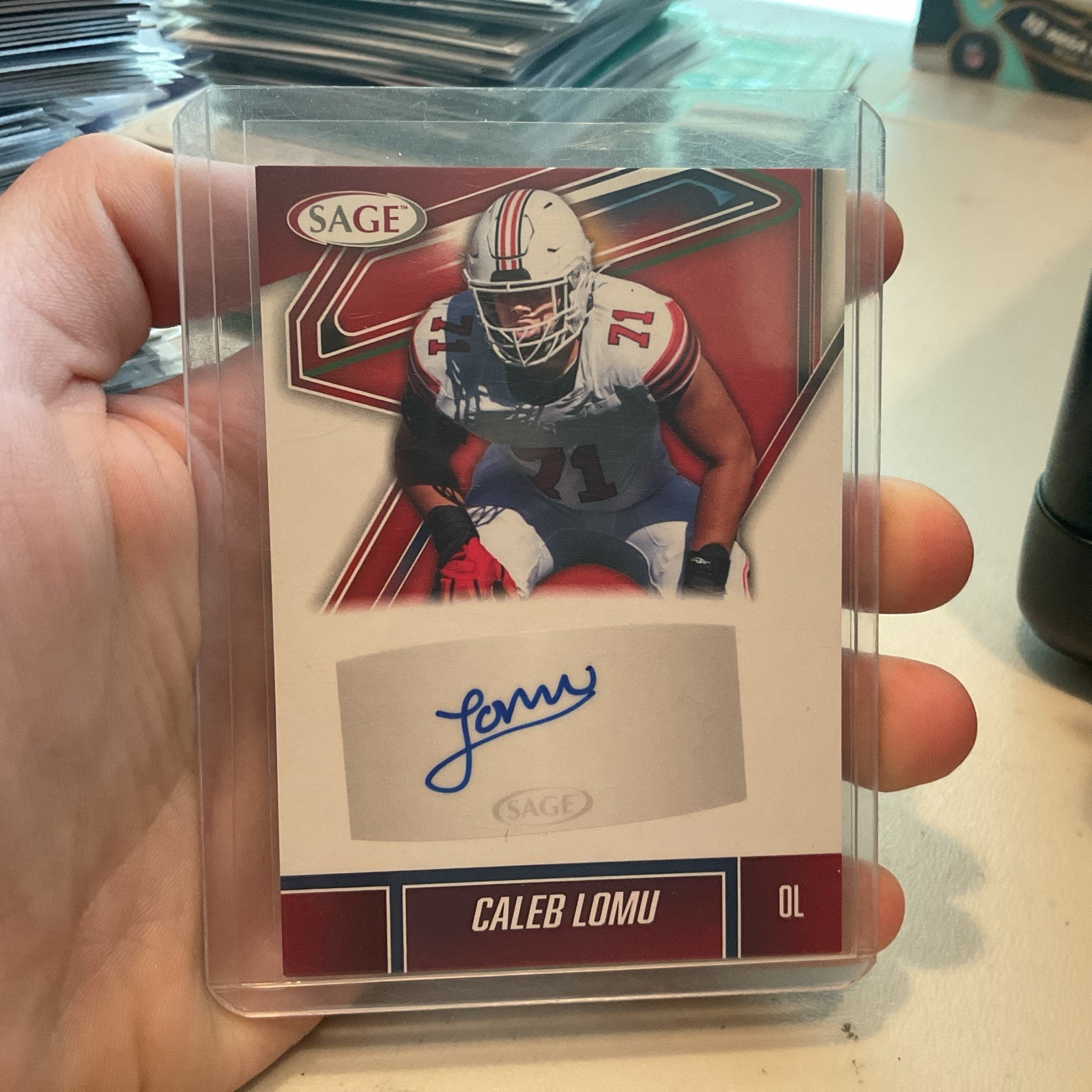 Caleb Lomu Sage 2025 Red Auto