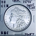 1898 BU GEM MORGAN SILVER DOLLAR UNC MS+++ U.S. MINT RARE COIN 7687