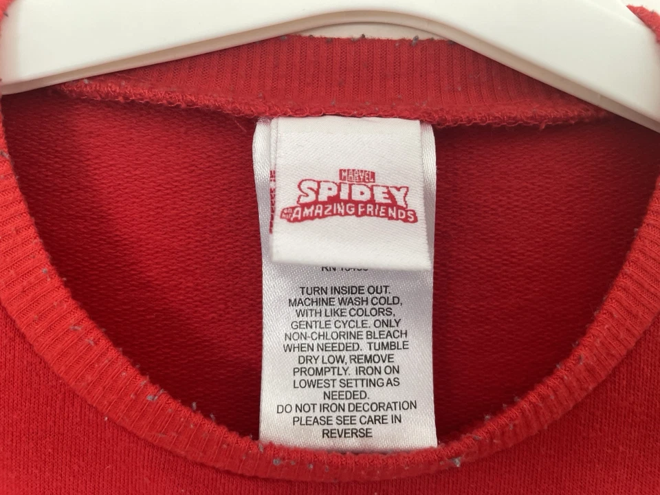 Camisa roja manga larga cuello redondo 2T Marvel Spidey niños pequeños Spin Ghost-Spider Foto 2 de 4