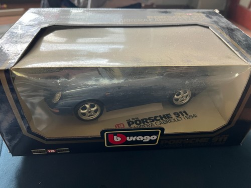 Porsche 911 Carrera Cabriolet Bburago escala 1:18 azul (1994) - Imagen 2 de 6