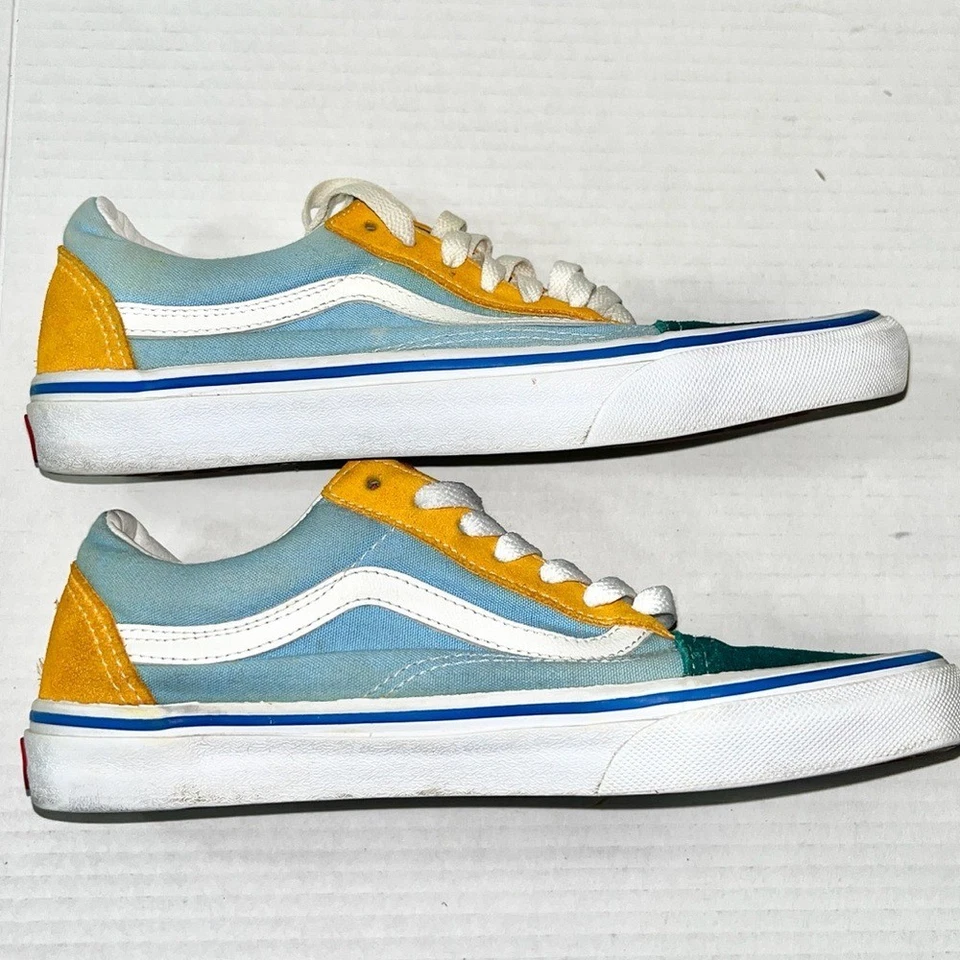 Zapatillas Vans Old Skool Para Mujer 7.5 Club Náutico Gamuza Bloques de Color Monopatín Retro Foto 4 de 4