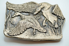 Vintage Bergamot 1977 Duck Belt Buckle Hunting Waterfowl Mallard OS2