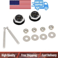 2Pcs Car Quick Release Hood Pins Lock Clip Universal Push Button Bonnet Black