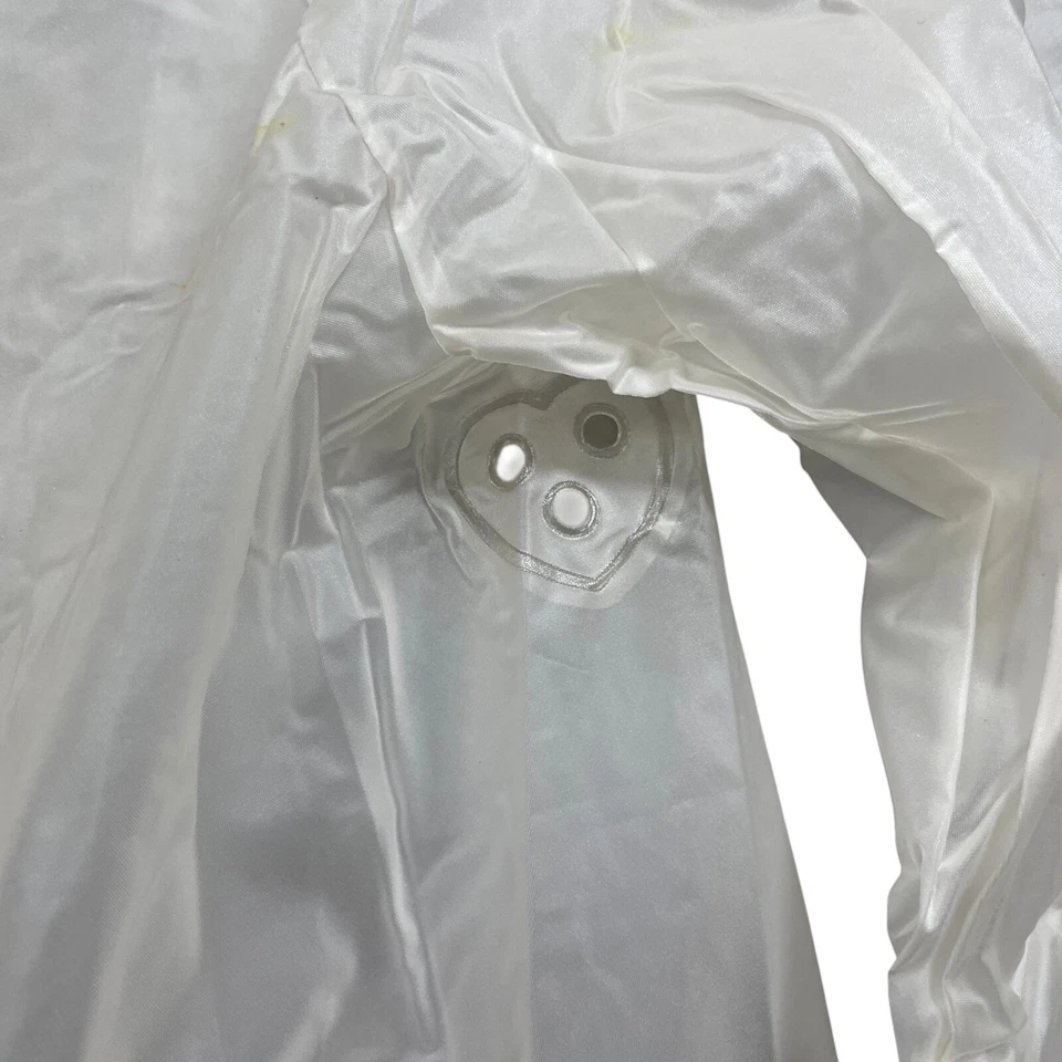 Abrigo de lluvia grande Richards vintage con capó ventilado brazos cubiertos botones bolsillos Foto 3 de 4