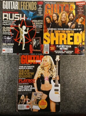 Guitar Magazines Rush/ Megadeath/ Kara Monaco (3) Pk. Bundle 