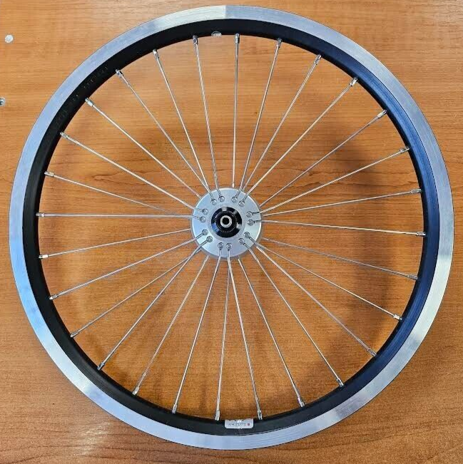 16 349 SON Front Wheel 28h Brompton Rim with SON XS Slotted