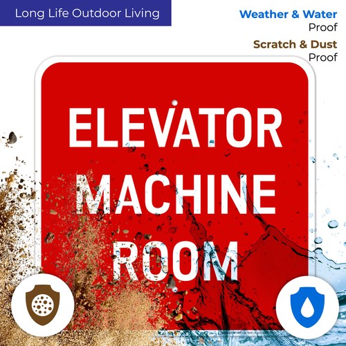 Elevator Machine Room Sign, - Picture 19 of 46